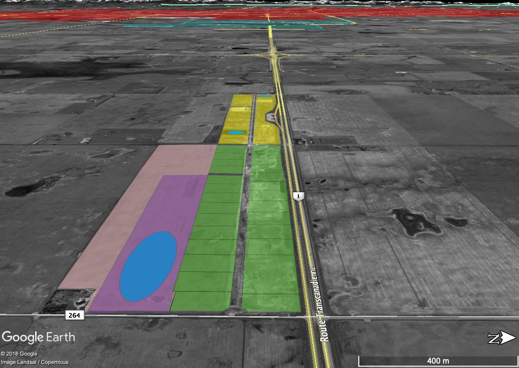 Regional map showing Origin Business Park east of Calgary